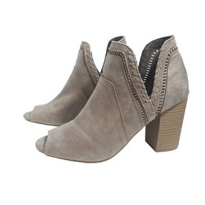 Fergalicious Women's Open Toe Ankle Boots 8.5M Taupe